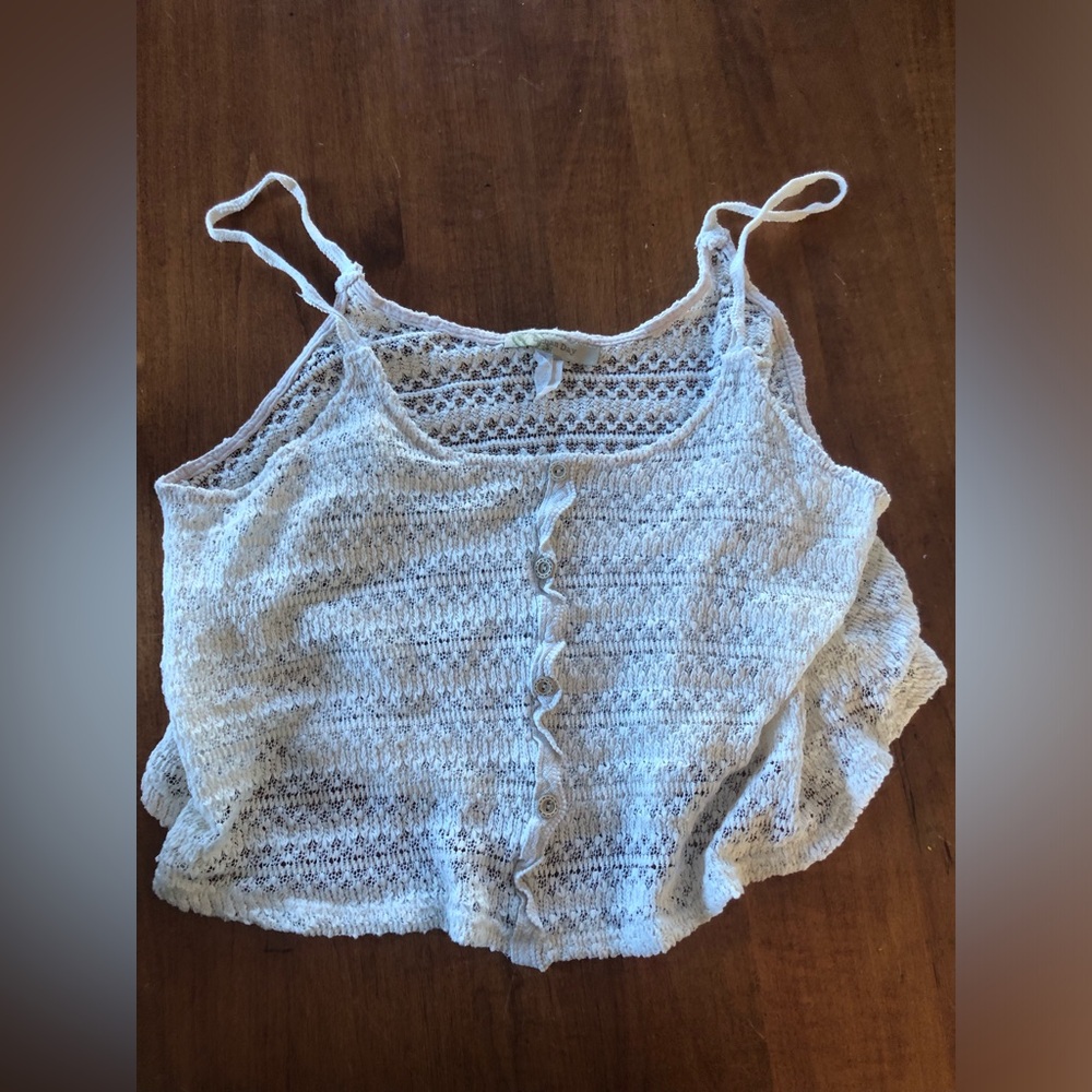 Y2k urban day laced cropped tank top - small